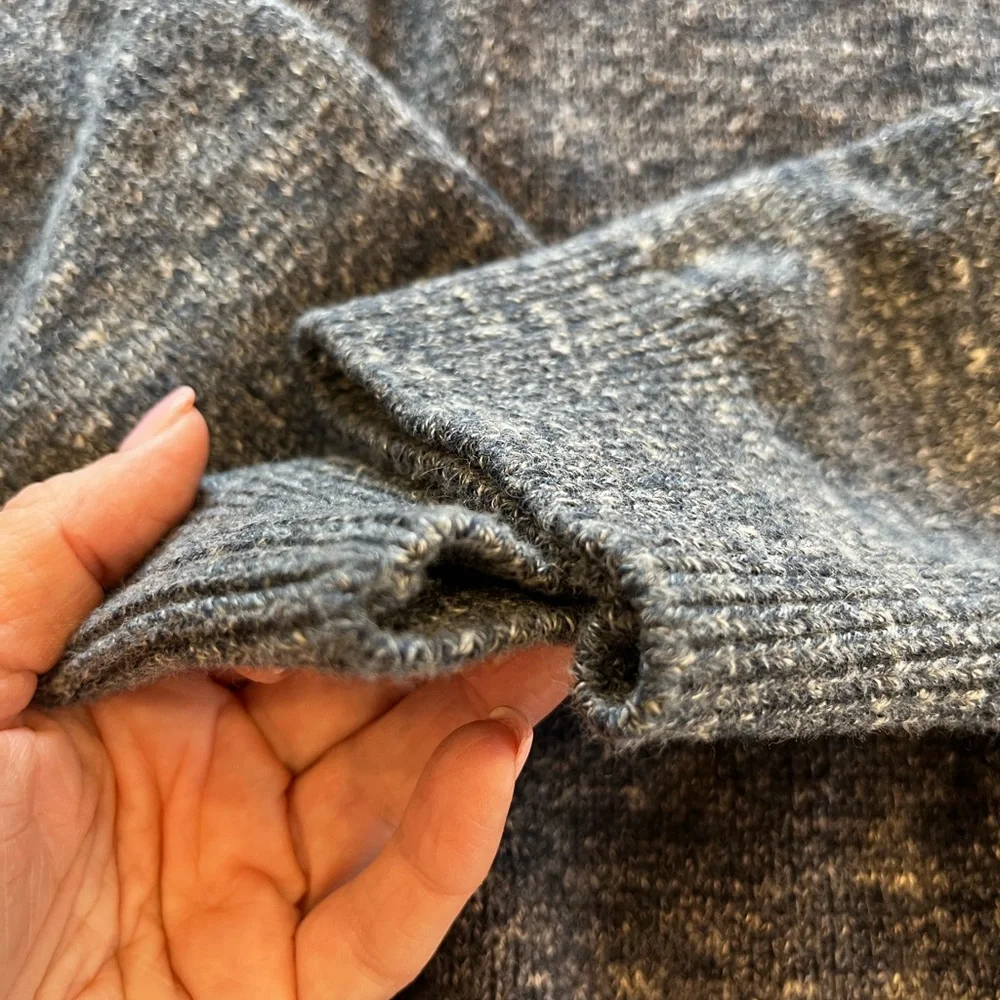 MEN'S SALE Banana Republic‎ Spacedye Popover Hoodie Gray Heathered Knit Medium